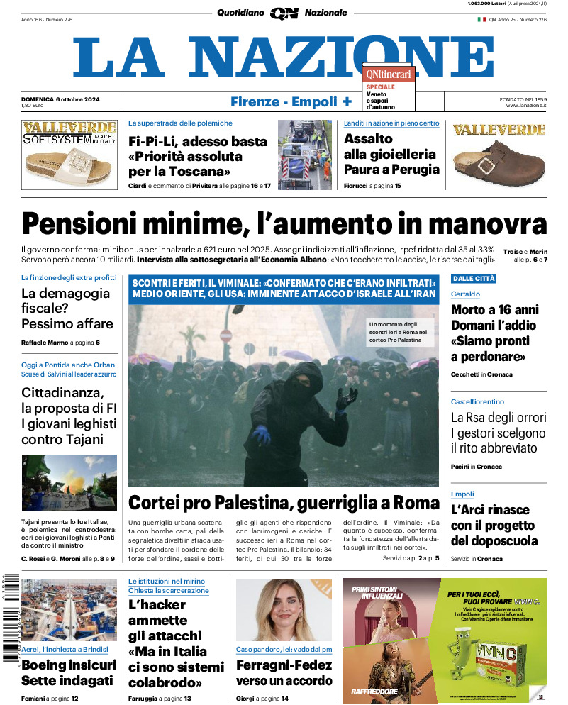 Prima-pagina-la nazione-edizione-di-oggi-20241006